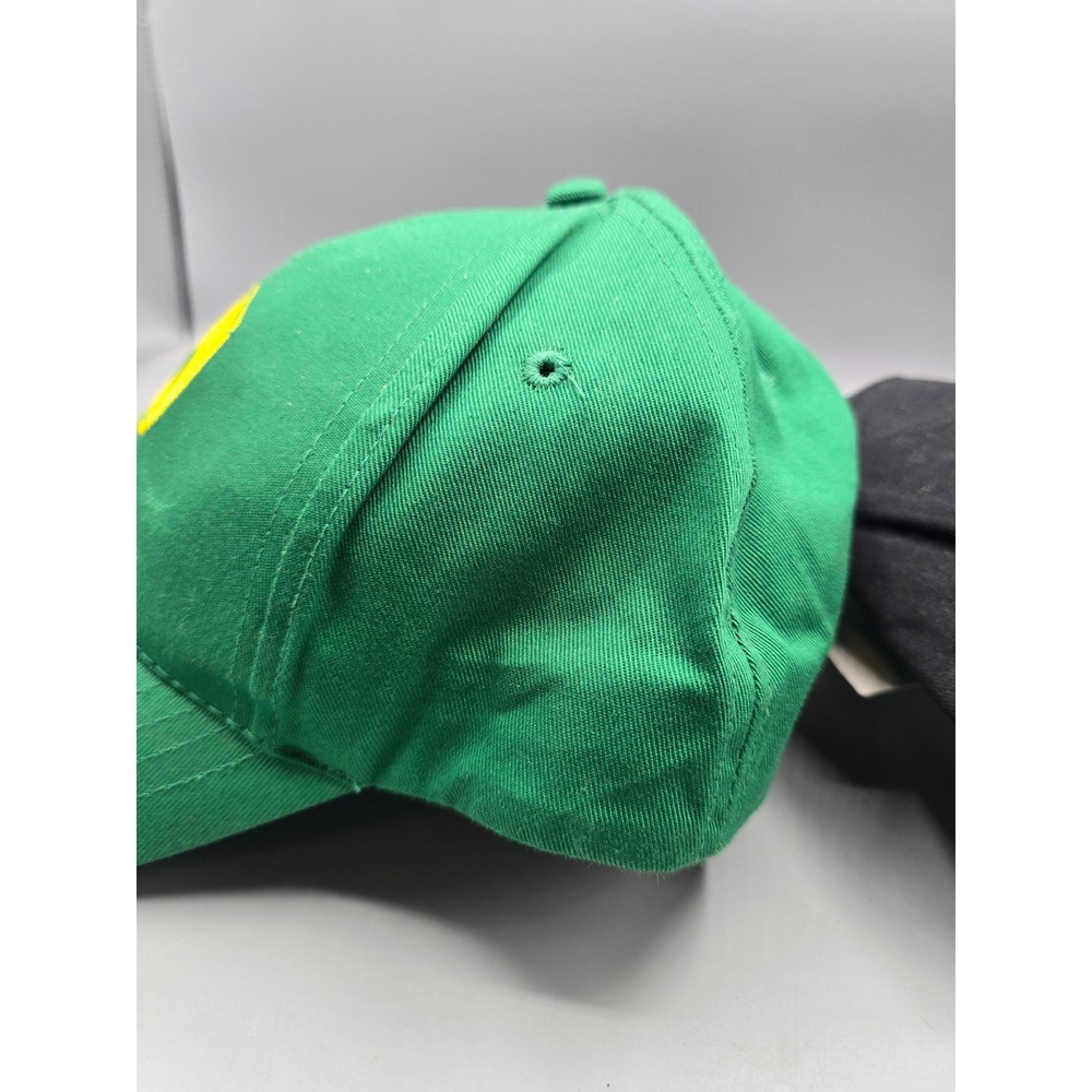 John Deere Baseball Cap Bundle Green and Black Embroidered Logo Hats 2 Pack - Picture 7 of 14